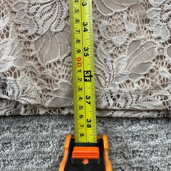 Jessica Laced Dress Women Size 14 Beige Rhinestone Waist Belt - Picture 11 of 11